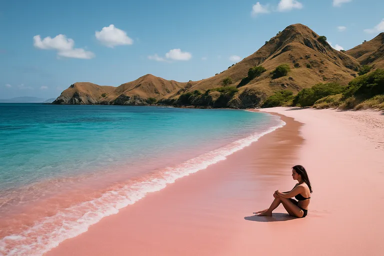 Geniet van de rust op de roze stranden
